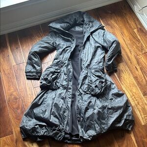 Unique gothic long Black Women's Coat